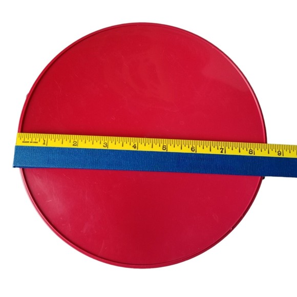 Vintage Christmas Bucket w Lid metal handle Holiday Shamrock Ind 5 Qt Teddy Bear - Picture 9 of 11